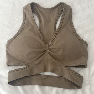 Alphalete  Stratus High-Impact Seamless Bra Size S In Chai